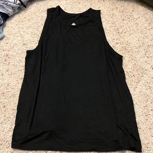 Black tank top with open back
